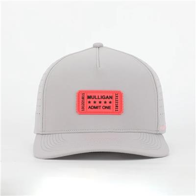 Custom Men High Quality 5 Panel Rubber Patch Logo Curved Bill Sport Dad Hat,Waterproof Laser Cut Hole Perforated Baseball Cap