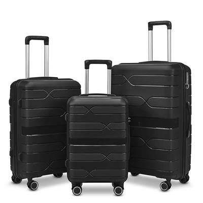 New Design PP luggage with High Quality Spinner 3pcs PP Travel Trolley Bags travelling bags luggage trolley set suitcase