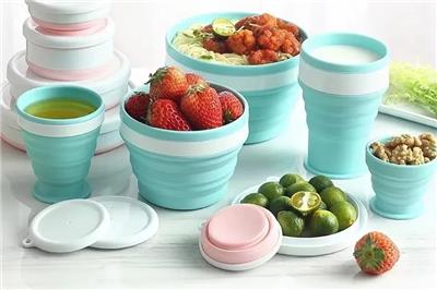 New Product Launch: Outdoor Foldable portable silicone unbreakable bowl water cup 6 buyers